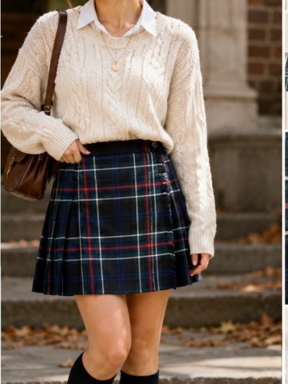 McCarthy Tartan Plaid Pleated Skirt Preppy Dark Academia Made in Canada
